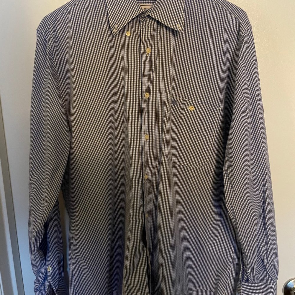 Vintage Burberry Checkered Button Up Shirt